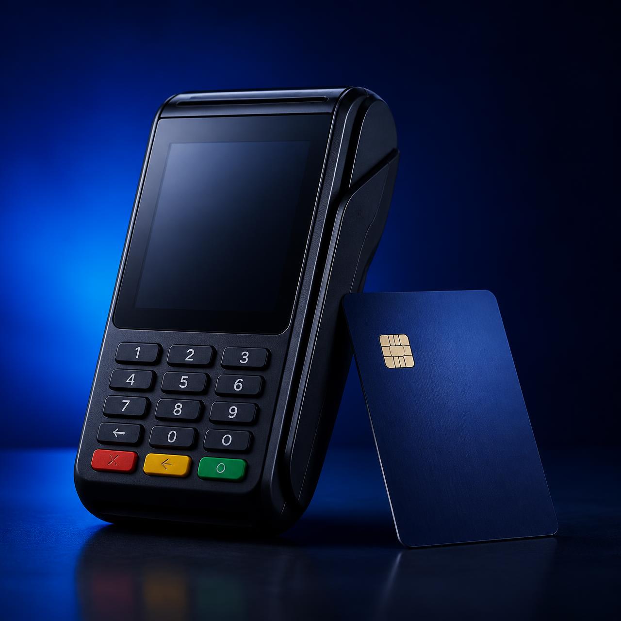 SWYCARD card payment terminal with a chip card